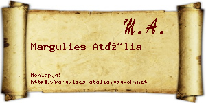 Margulies Atália névjegykártya